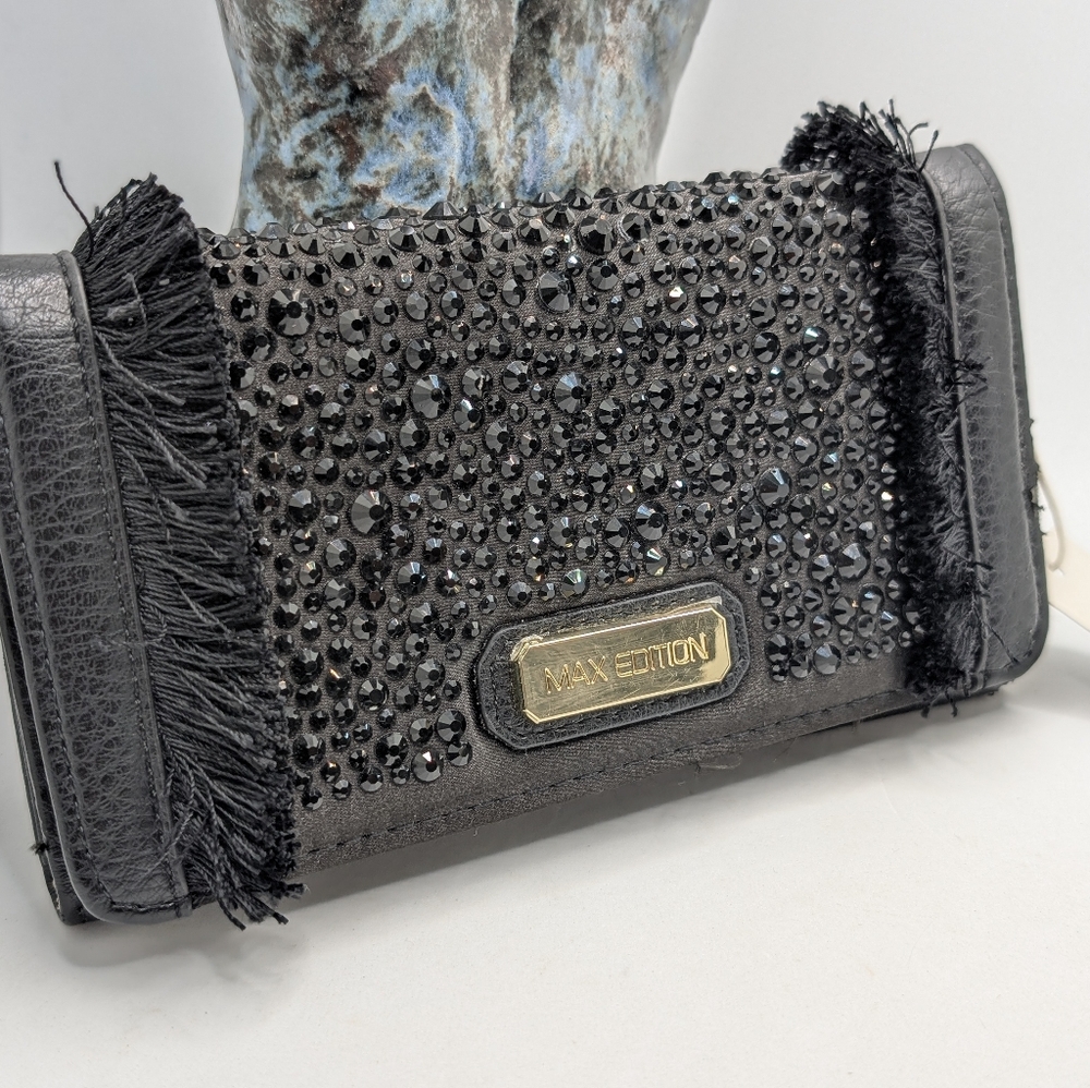 Max Edition Black Fringe Bling Wallet